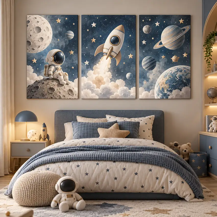 Chambre d’Enfant sur le Thème de l’Espace