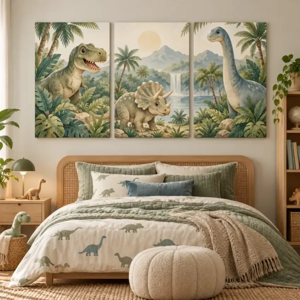 Chambre d’Enfant Jungle et Dinosaures
