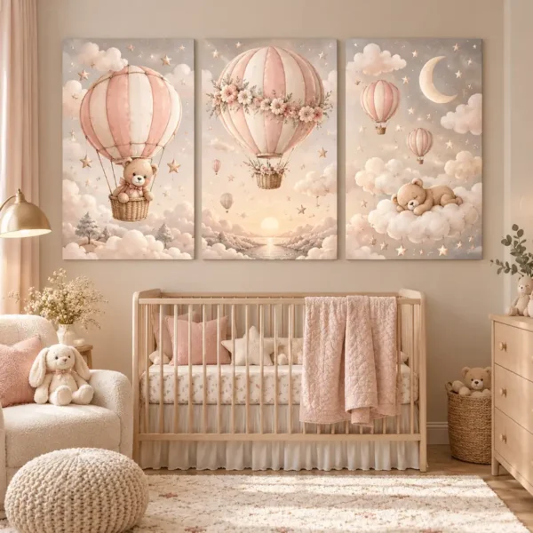 Nurserie Pastel aux Montgolfières Rêveuses