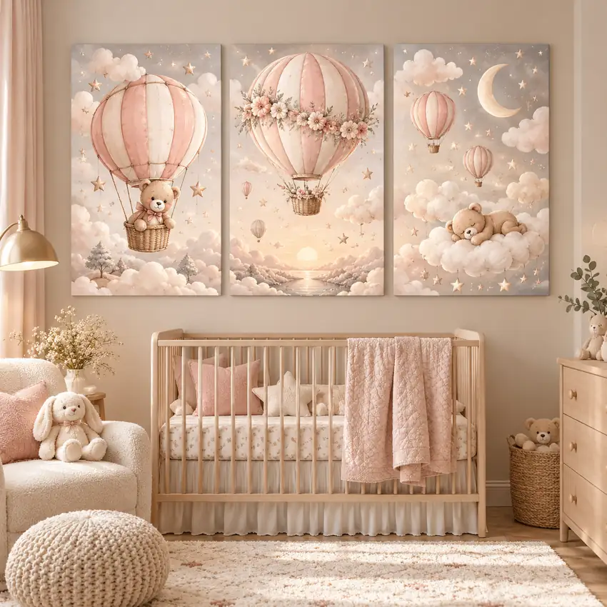 Nurserie Pastel aux Montgolfières Rêveuses