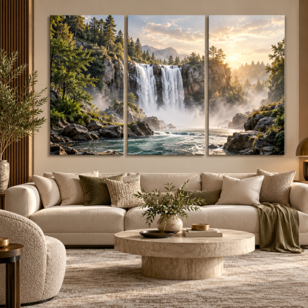 Triptyque Nature – Cascade Majestueuse – DECO HOUSE
